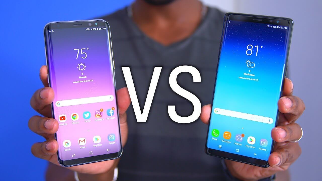 Samsung Galaxy Note 8 vs Galaxy S8+