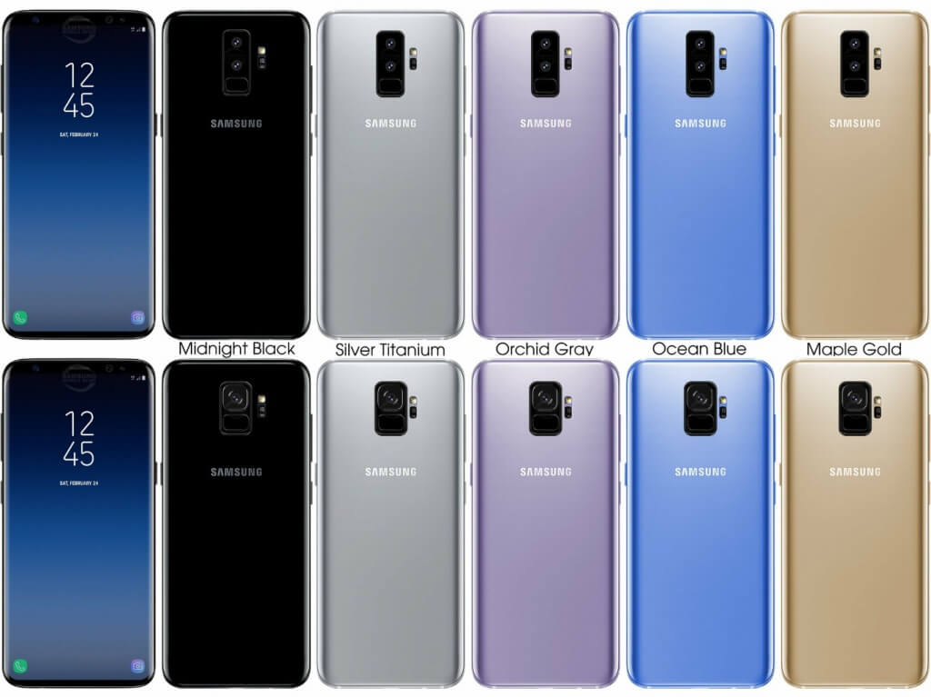 especificaciones de los Samsung S9 y S9 Plus